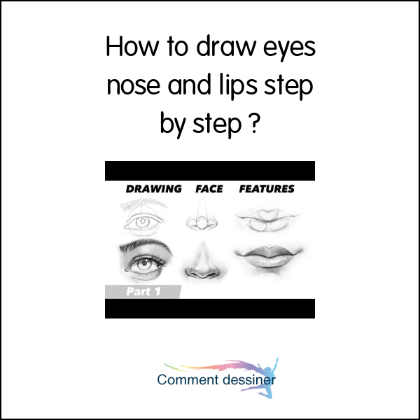 How to draw eyes nose and lips step by step